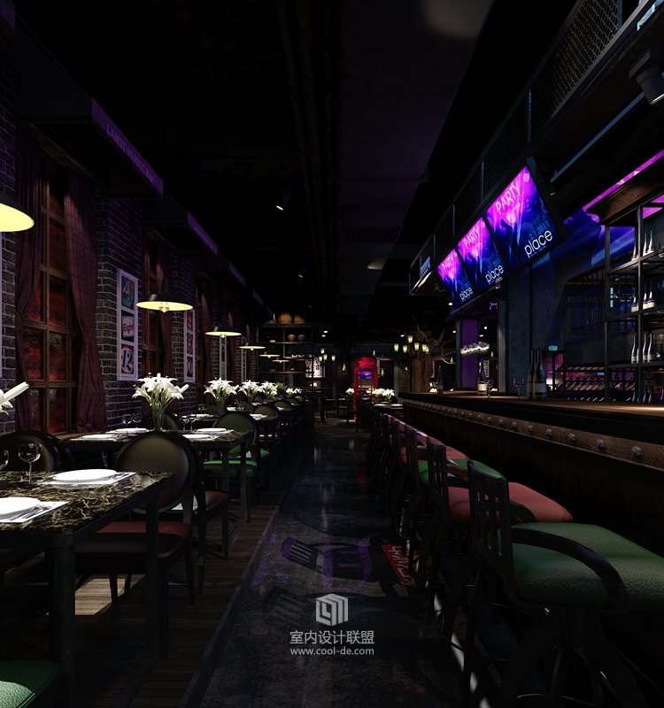 主题餐厅设计-福州揽季月光音乐餐吧主题餐厅设计-19