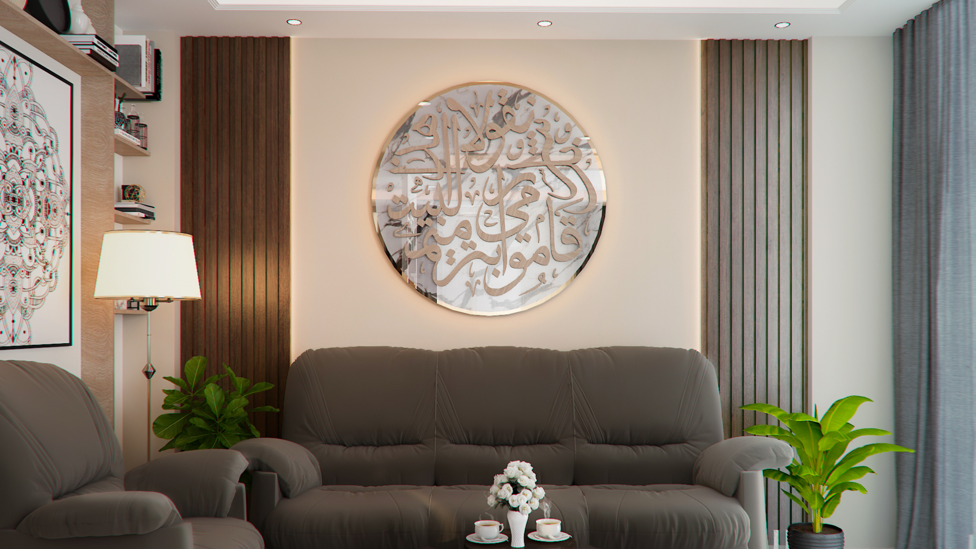 客厅兼餐厅丨埃及开罗丨3Ds MAx,Revit,Photoshop-5