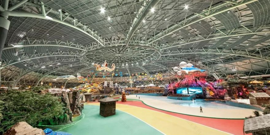 绍兴金沙•东方山水休闲中心 | 巨型钢桁架组合弦支网壳结构之美-132