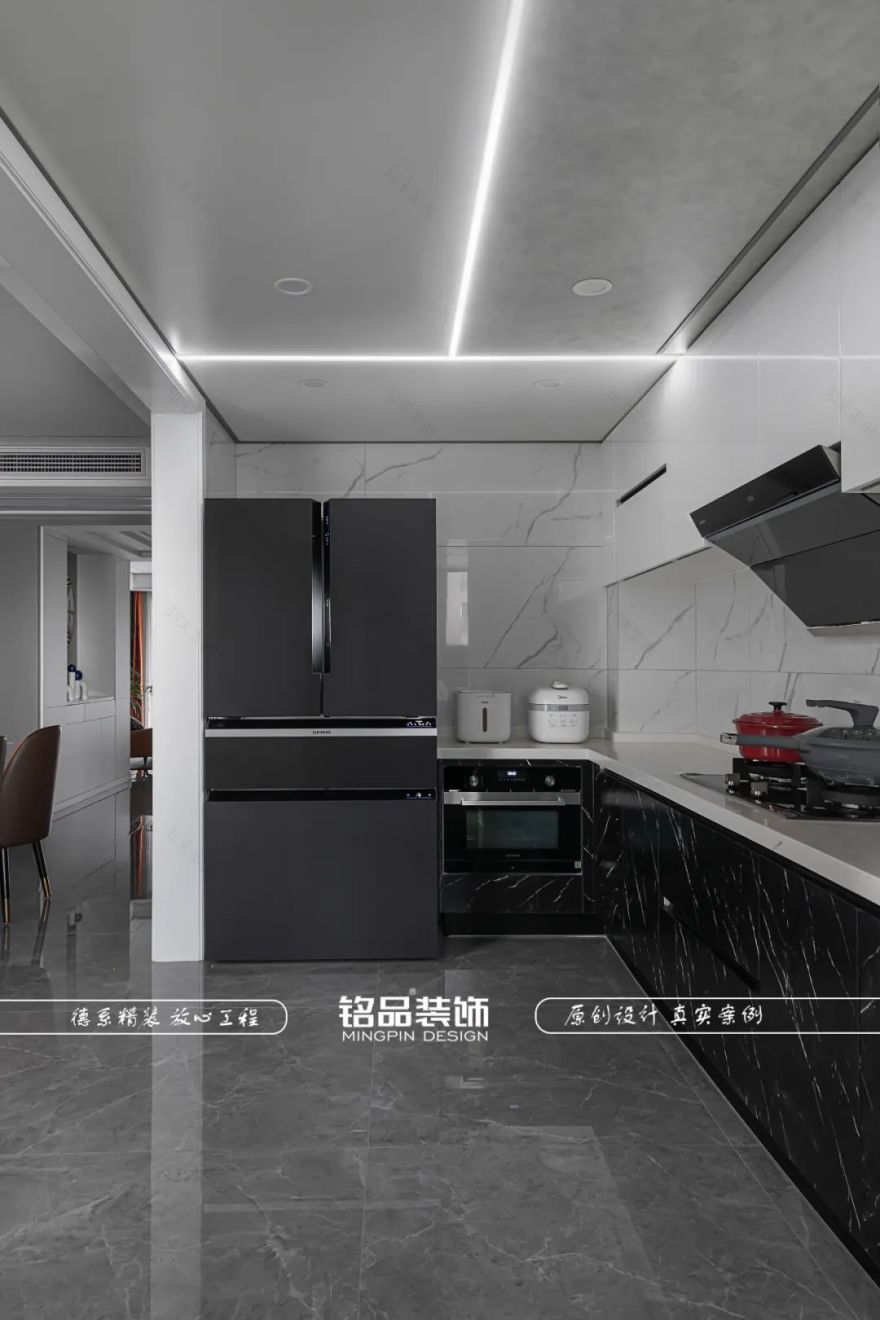 橙灰空间 · 160 方现代平层设计丨铭品装饰-29