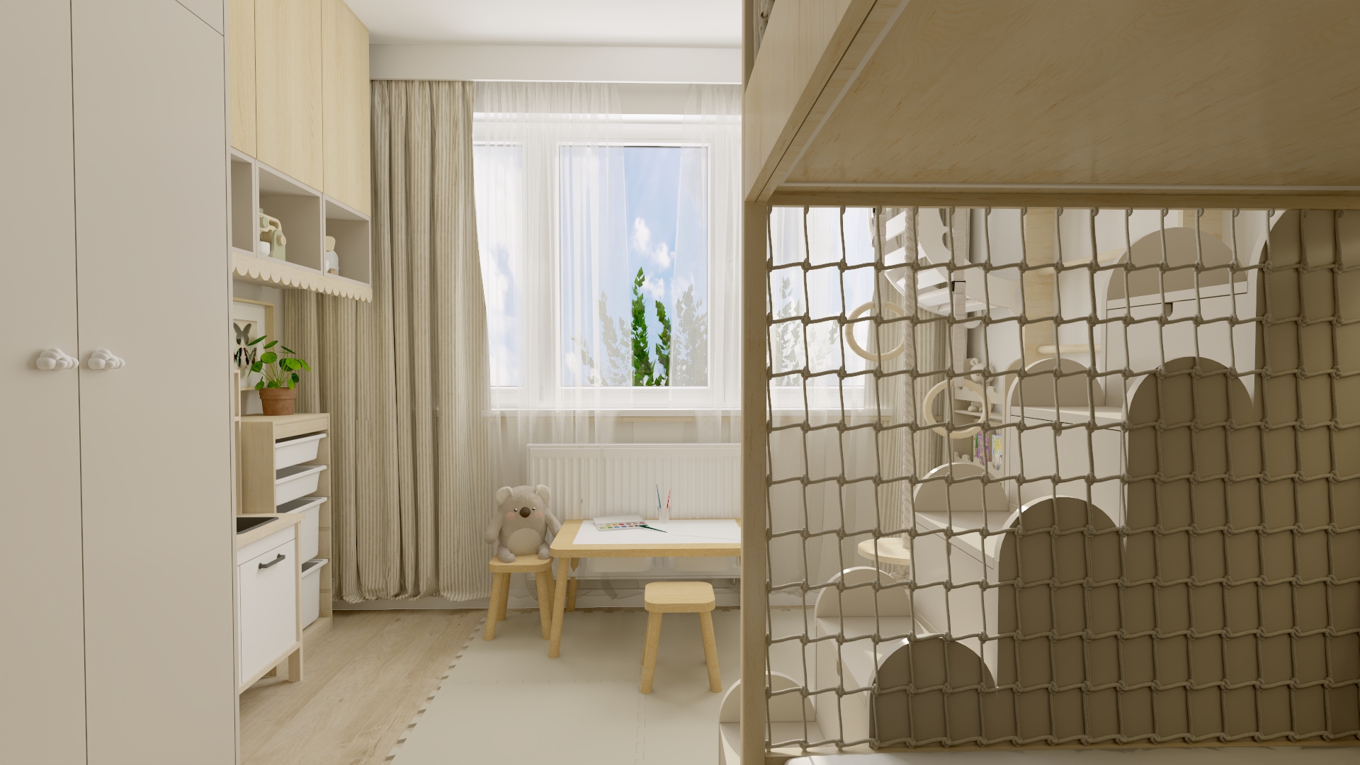 Pokój Zosi z antresolą w wersji beżowej | Wrocław-8