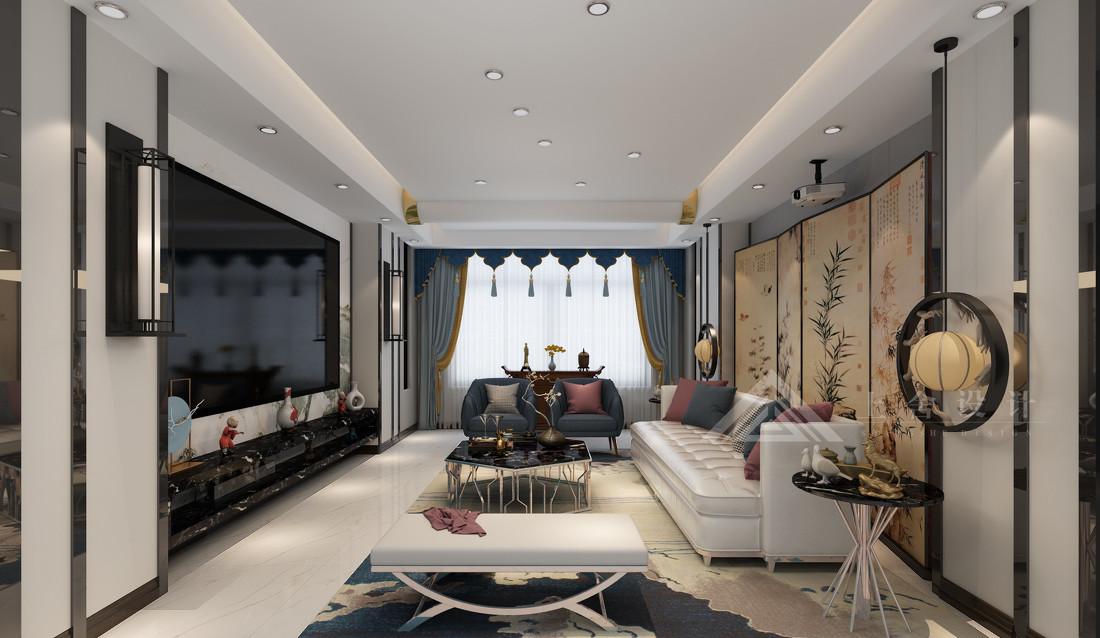 阳光栖谷翡翠园新中式复式设计-3