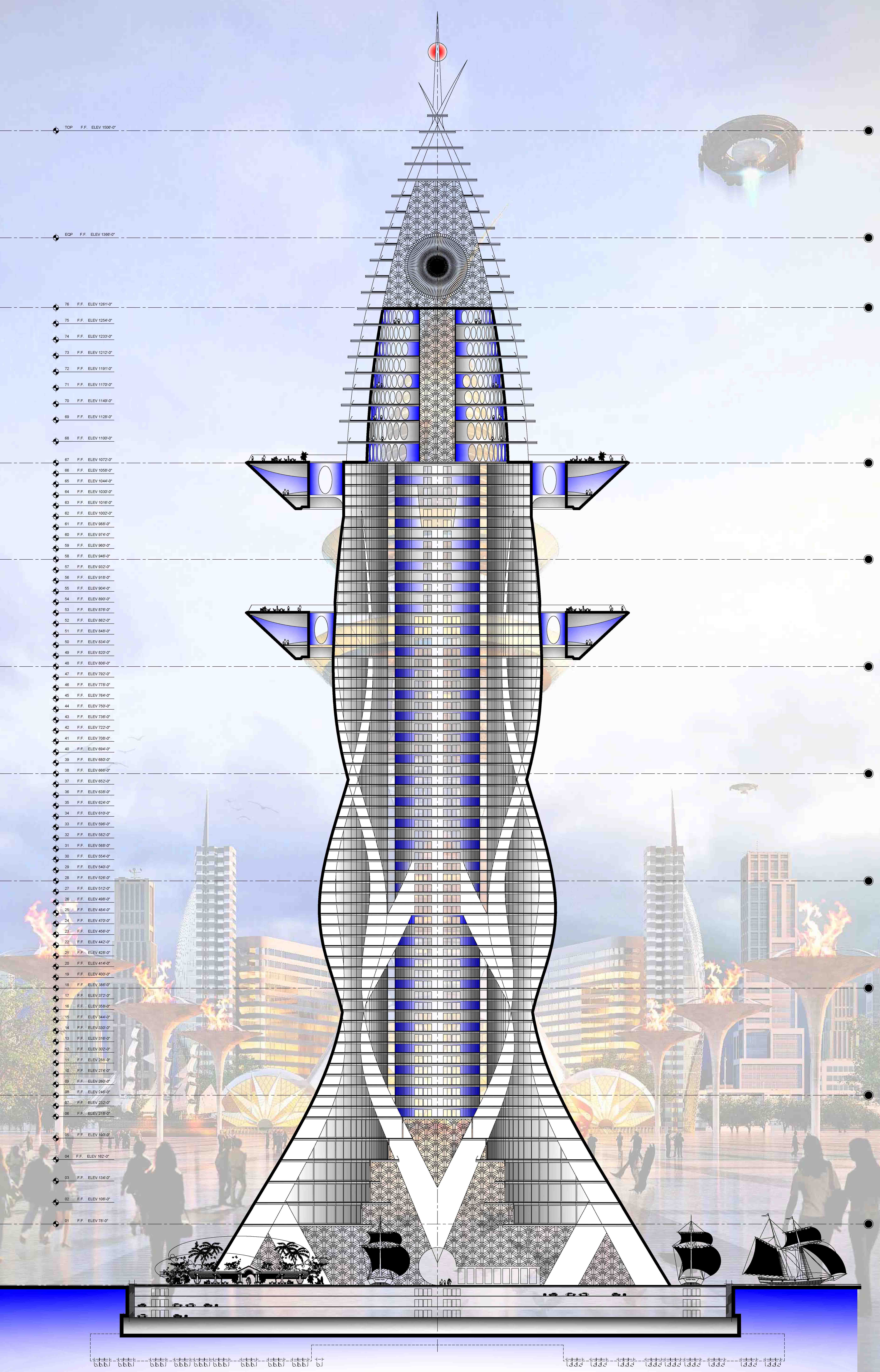 VivoMar · 绿色环保的未来办公餐饮酒店综合体设计-29