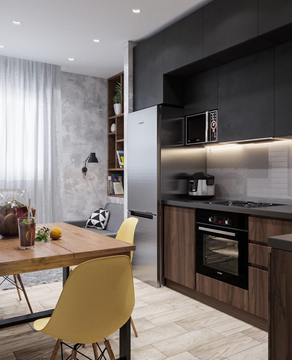 12平米厨房客厅一体化设计-109