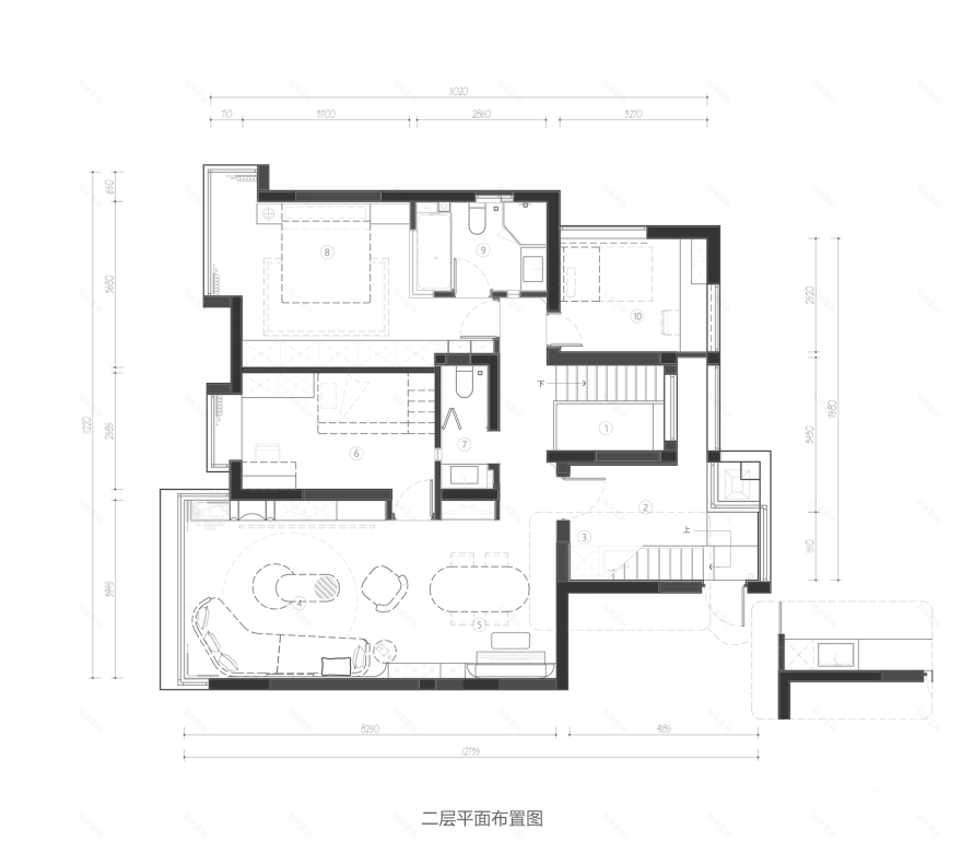 西堤国际 255㎡ 设计丨DoLong 董龍设计-11