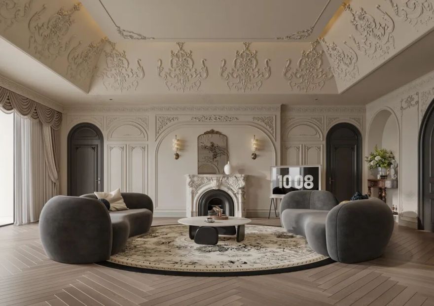 P.W.璞物设计丨多伦多1300㎡独栋别墅,雕花琢韵墅写人生-71