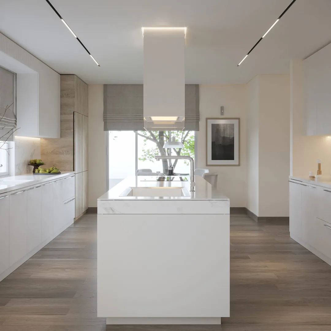 Interiors With Pockets Of Greenery And Modern Staircases-4