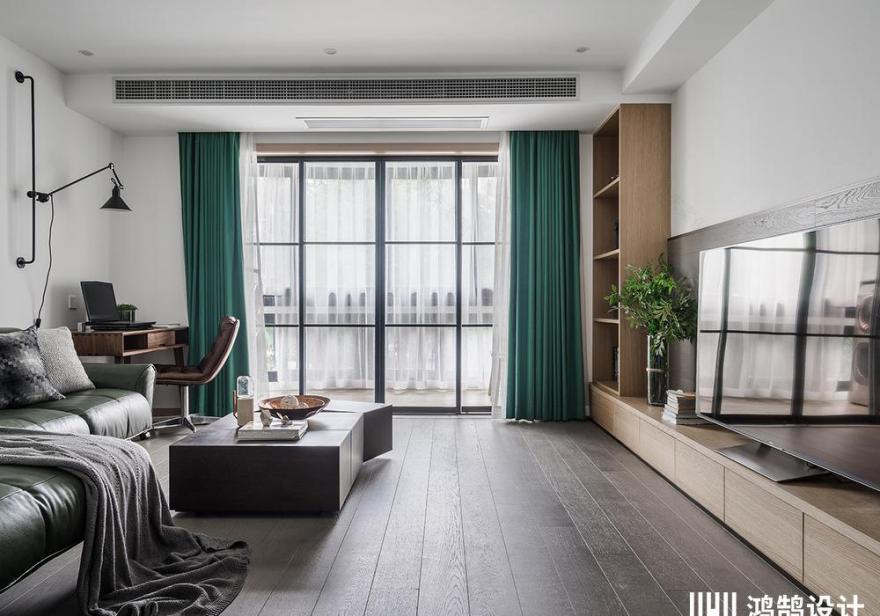 上海老弄堂情怀家居,绿色墨韵温馨一家三口-2