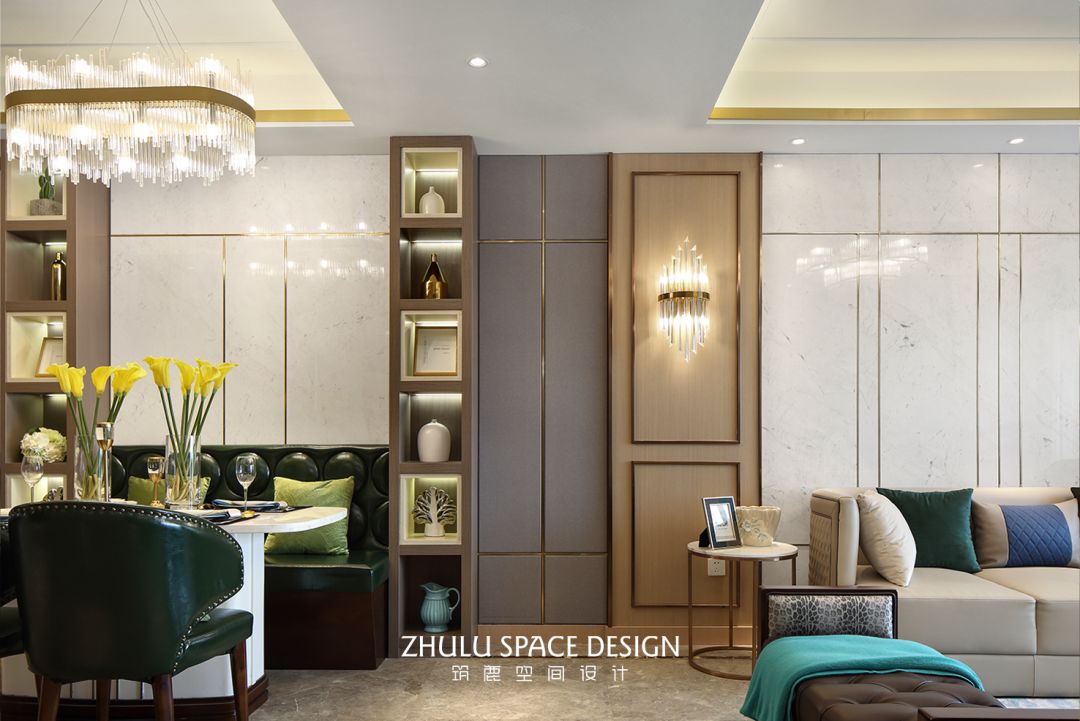 如东翡翠观澜轻奢样板房,现代都市优雅风-10