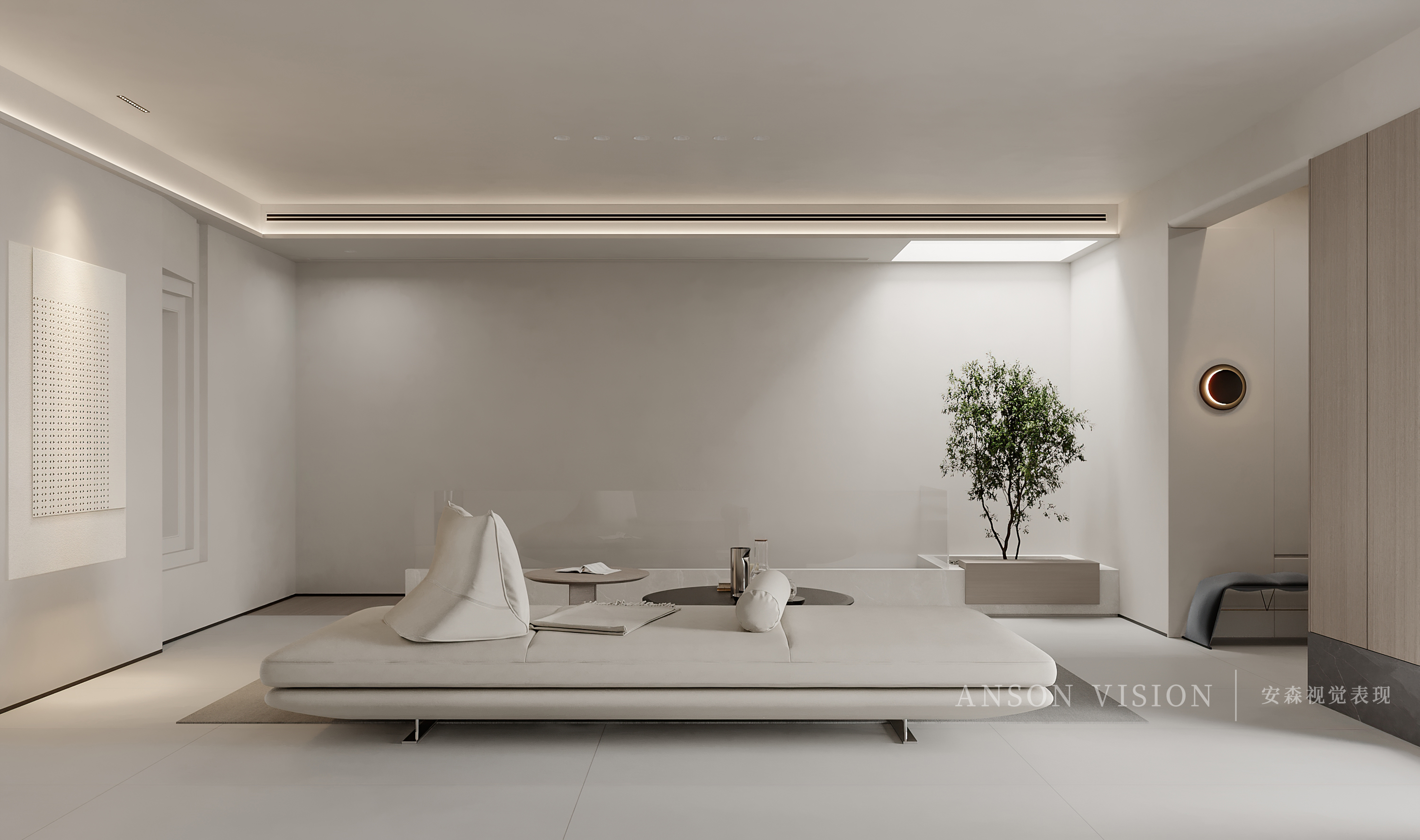 现代多空间极简家装表现丨Ansonvision·蒙头睡-3