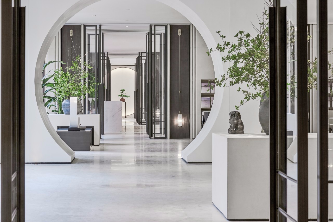 无间设计打造 1200㎡东方摩登营销中心-5