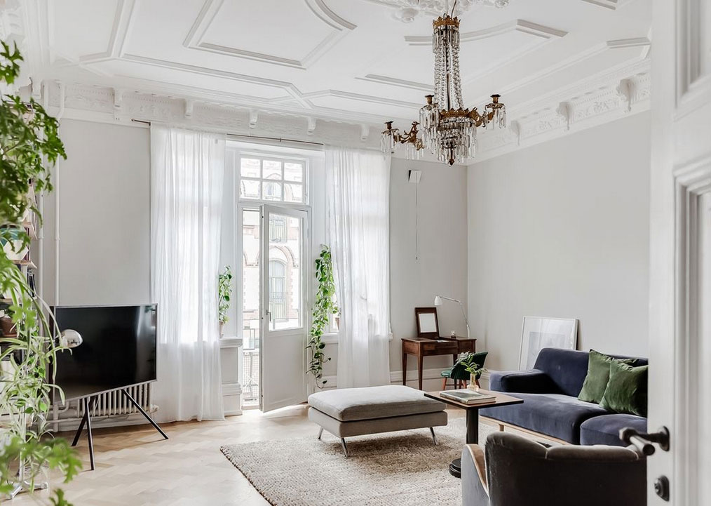 瑞典明亮宽敞公寓，古典与现代完美融合-3