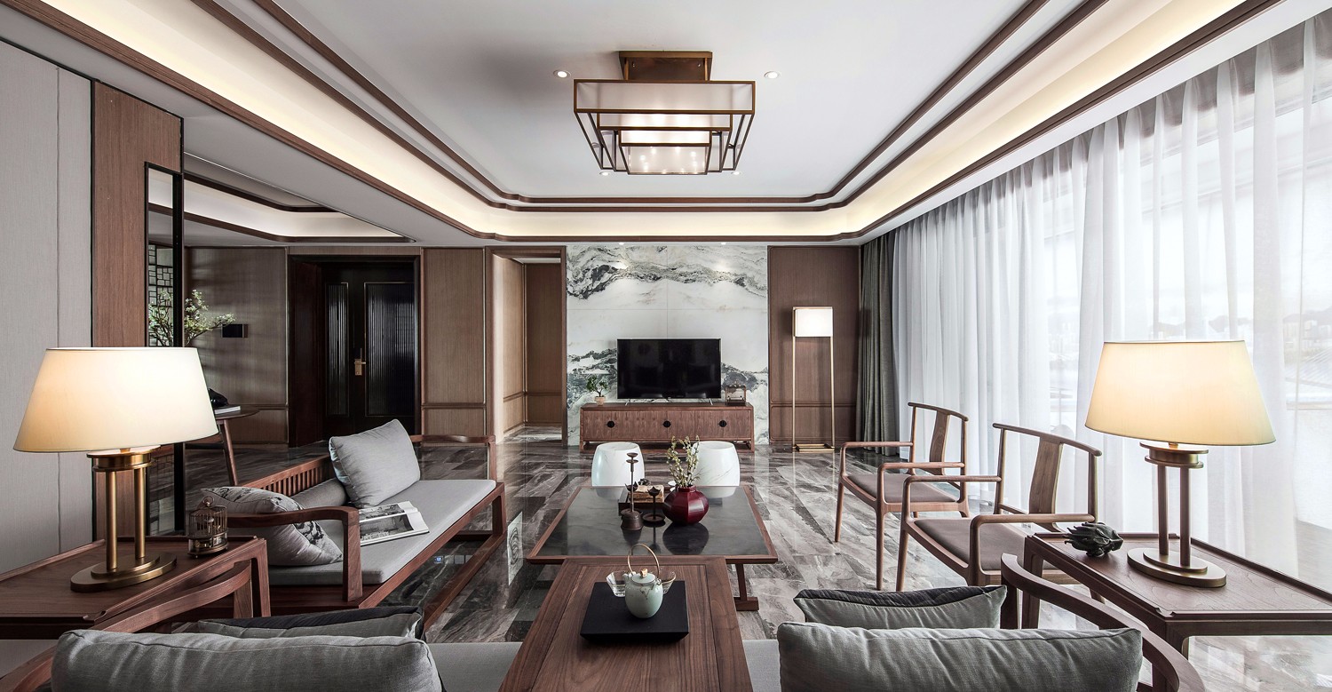 宜昌国际广场260m²中式大平层样板房  戴勇室内设计师事务所-15