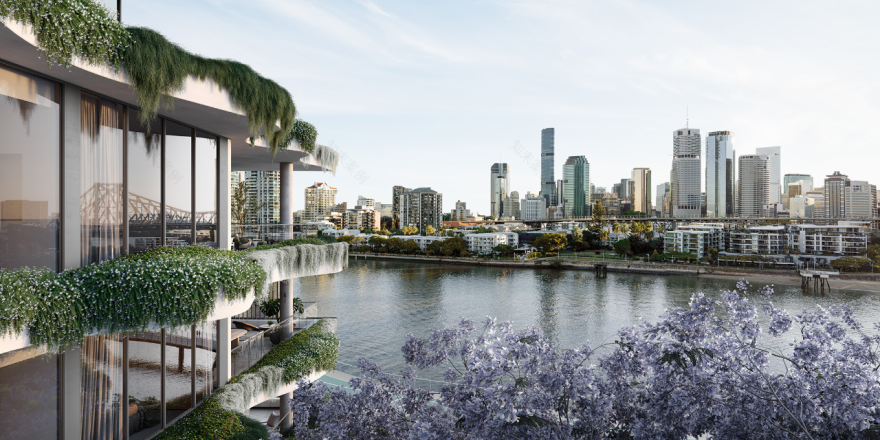 布里斯班河畔的扇贝形住宅 · Moray House 的精致设计丨澳大利亚布里斯班丨Bureau Proberts-18