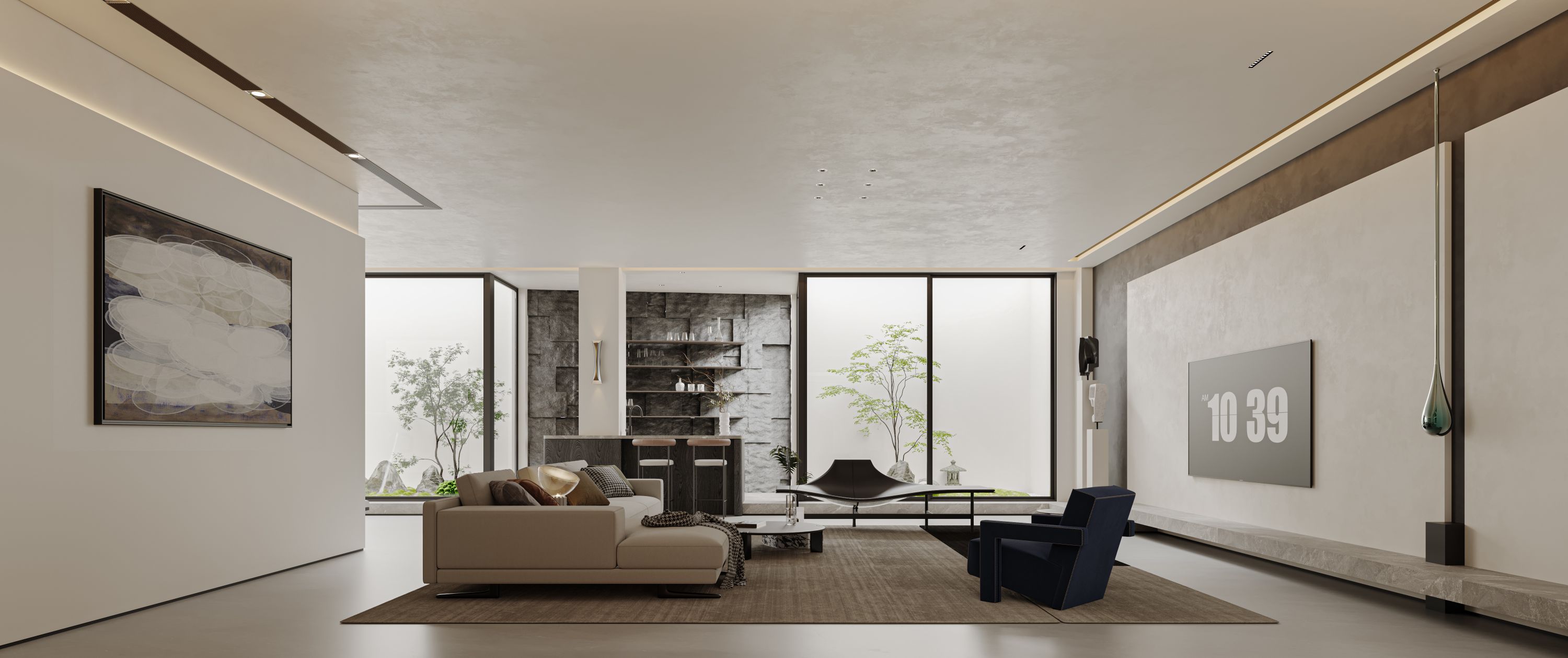 效果图|别墅里的空间设计表现-15