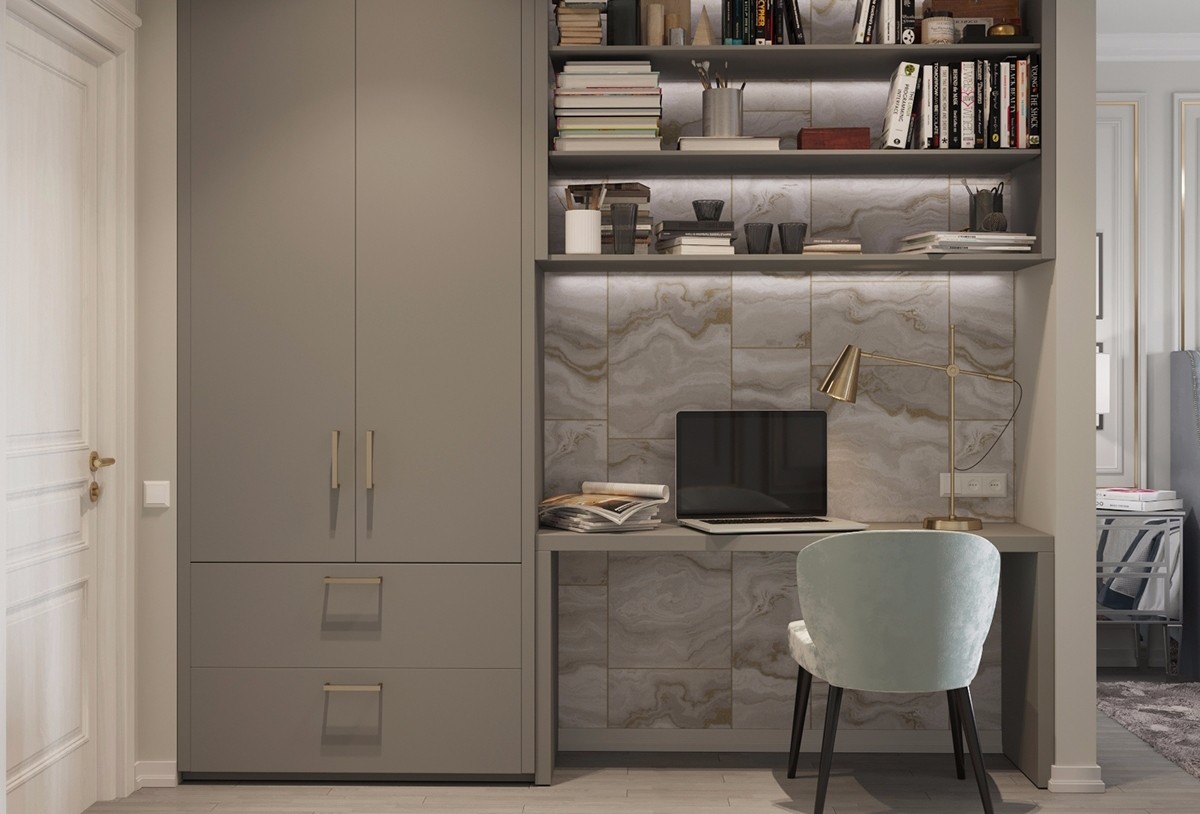 圣彼得堡现代风住宅 精简点评 | 大理石与金属的完美融合-10