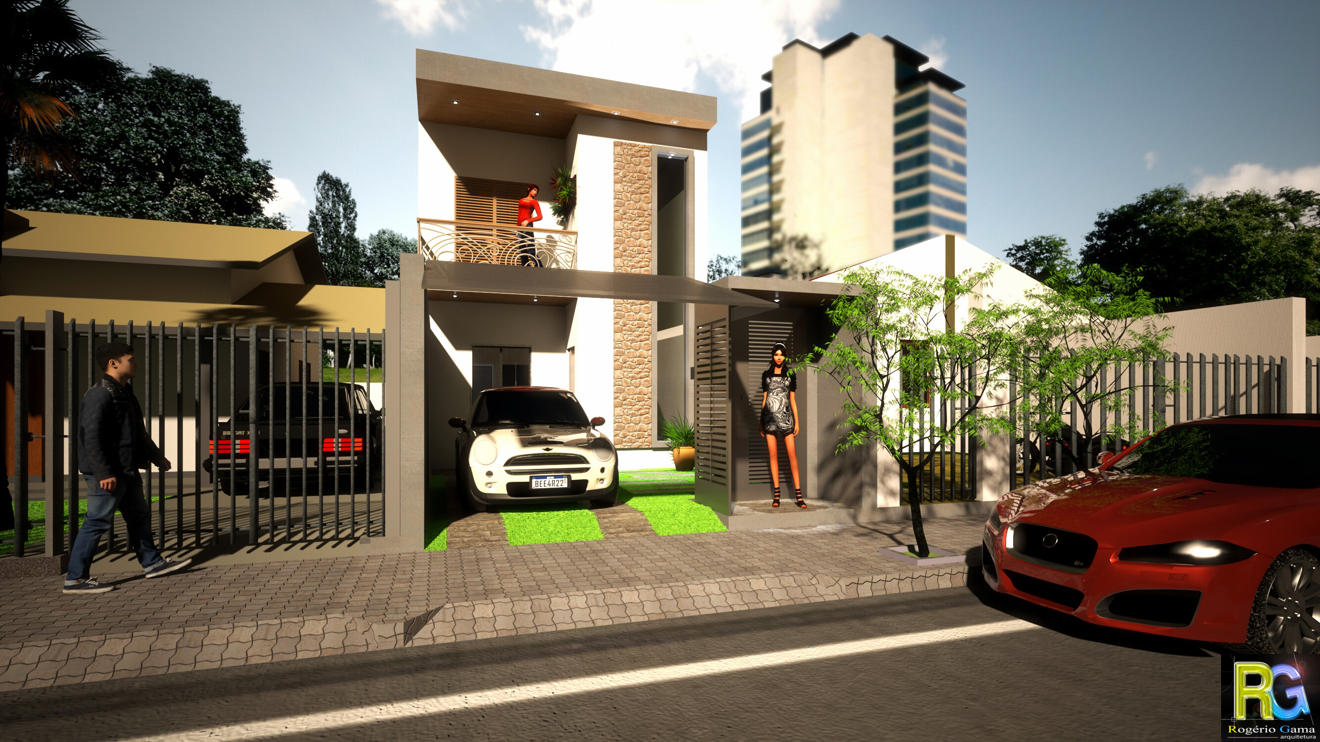 巴西五米宽小屋的玻璃幕墙设计-14