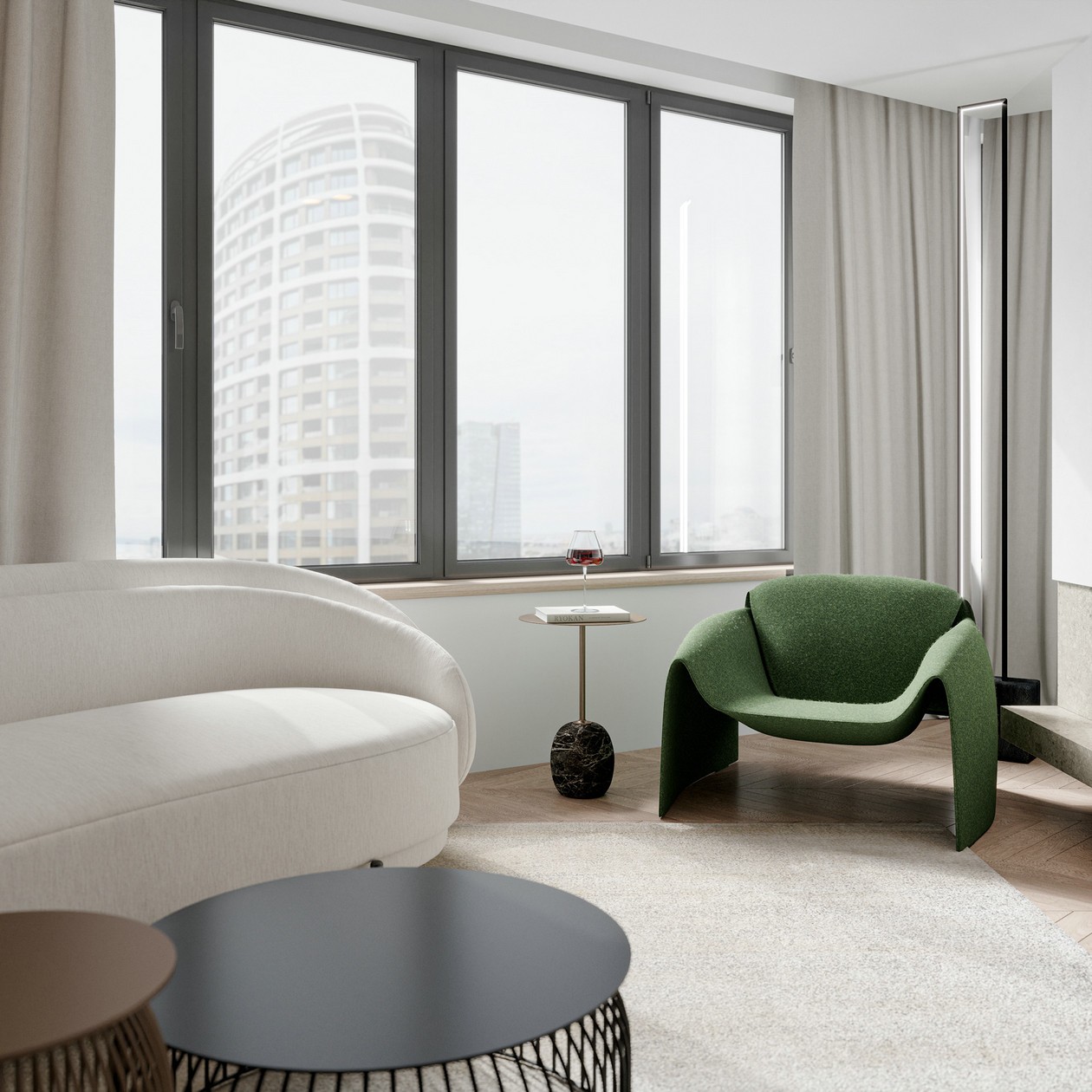 圆润流畅的线条构建出舒适的住宅空间-1