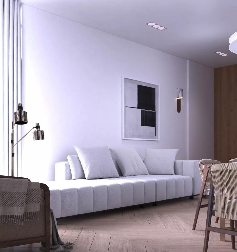 基辅 80㎡原木轻奢宅，现代中式韵味-15