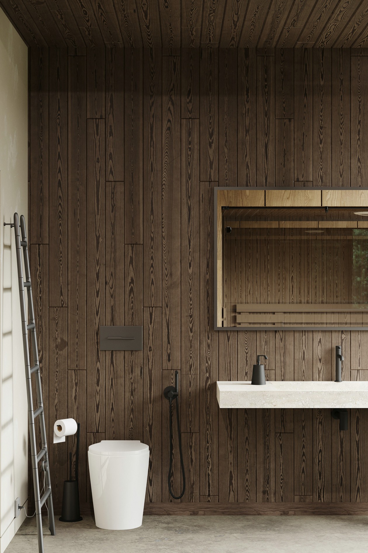 原木与灰色 打造出家居时尚美学-22