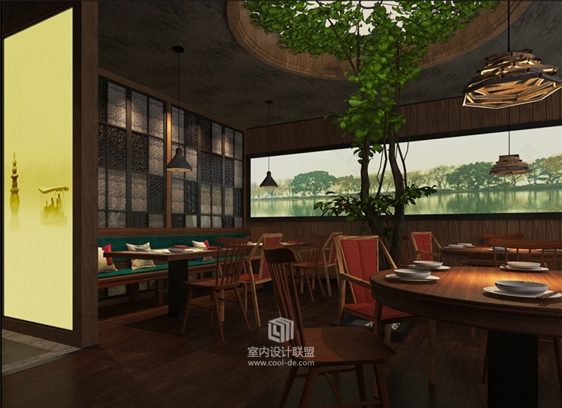 杭州品尚设计-西宁绿茶餐厅设计-8