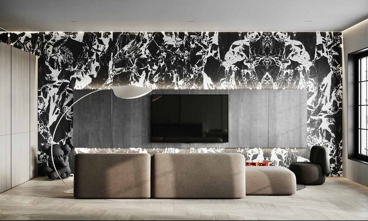 乌克兰高级色系公寓设计 超有品味！-1