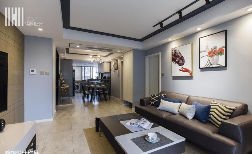 上海阳城 125㎡现代浪漫家居设计-4