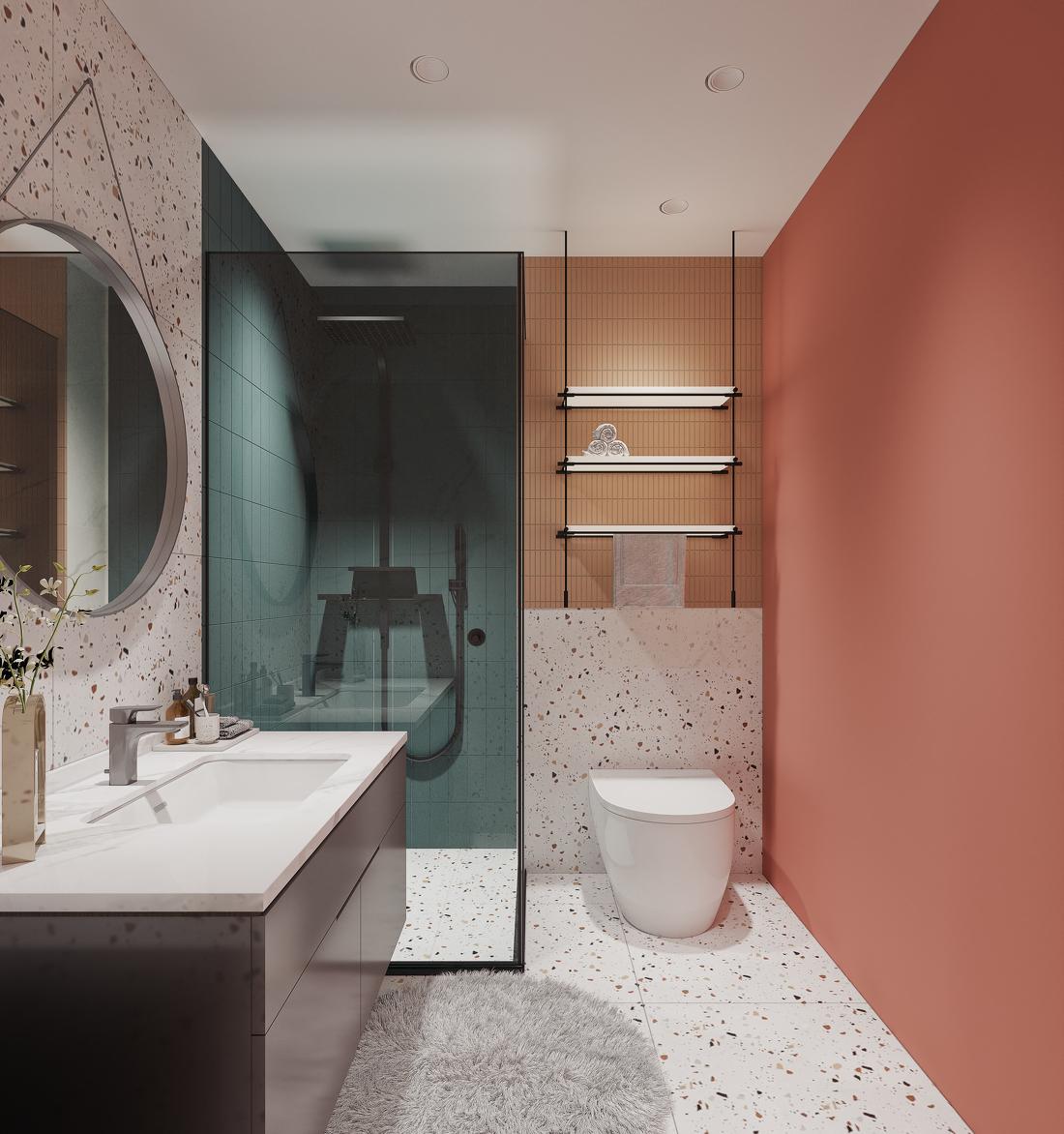 80㎡粉色阳台少女心住宅设计-8