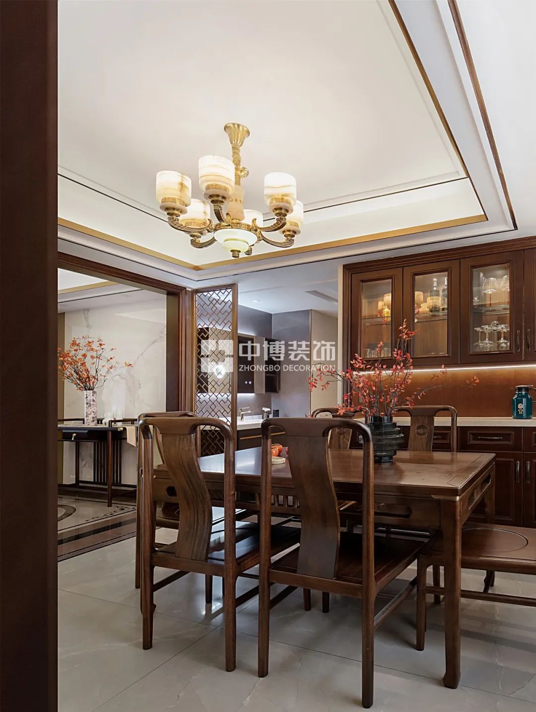 【中博案例】不拘一格的136㎡新中式,古风墨韵,打造高雅宁静住所!-61