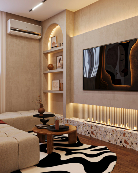 39平方米工作室接待区与厨房设计丨埃及开罗丨Mariam Refaat