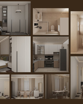 WORKING DESIGNE FOR MODERN APPARTMENT