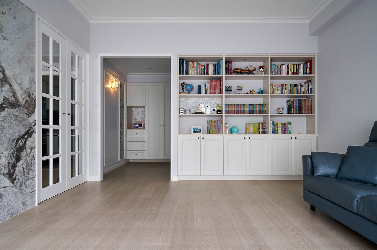 家装设计案例鉴赏——淡系紫现代乡村风家邸 -9