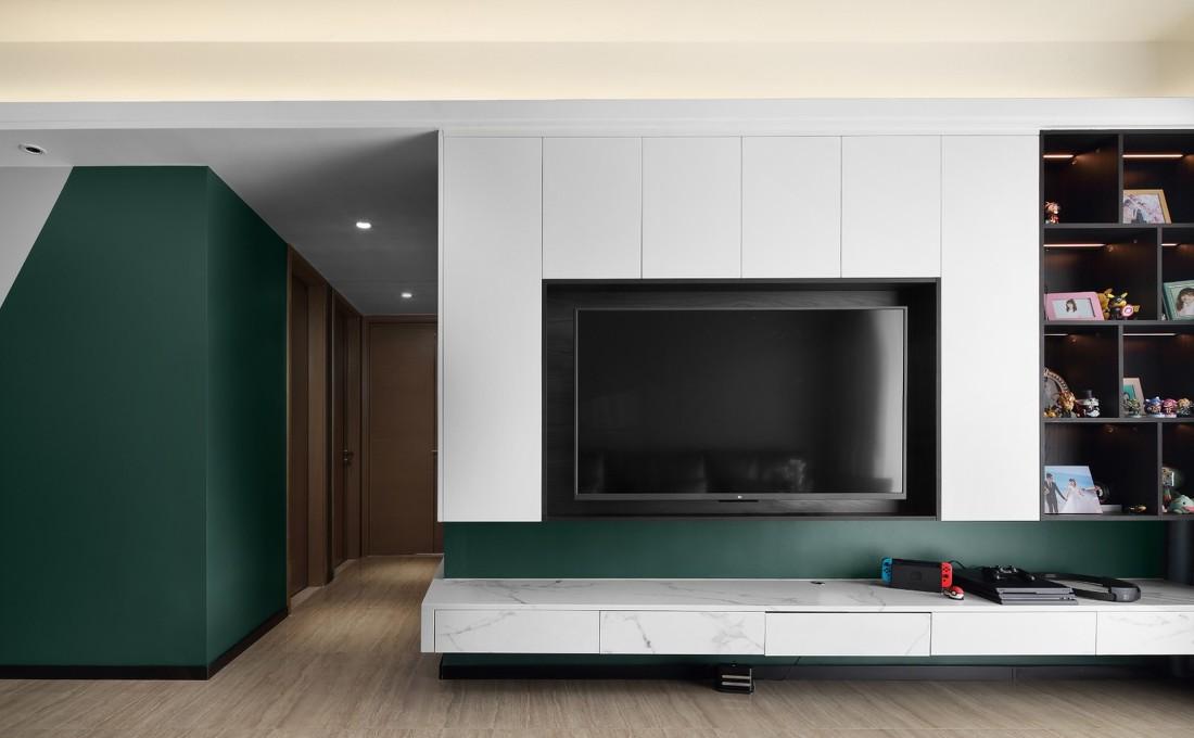 301设计研究所丨平层丨复古色彩与现代元素的完美融合-10