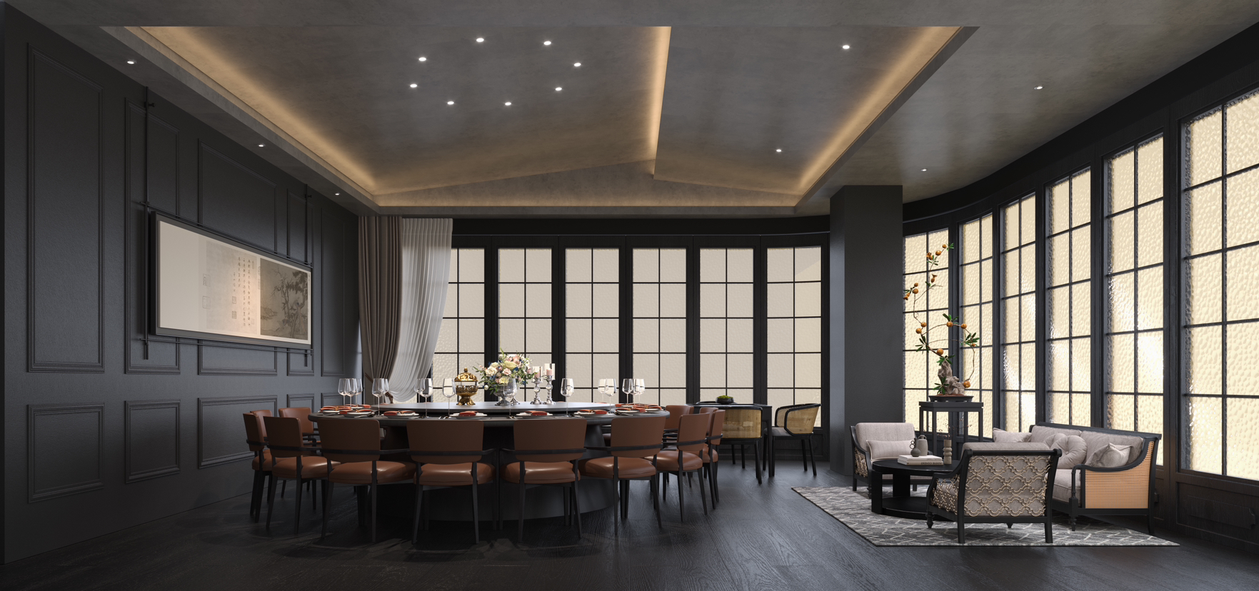 私人会所 东方极简韵味碰撞丨中国南京丨璞云空间设计-14