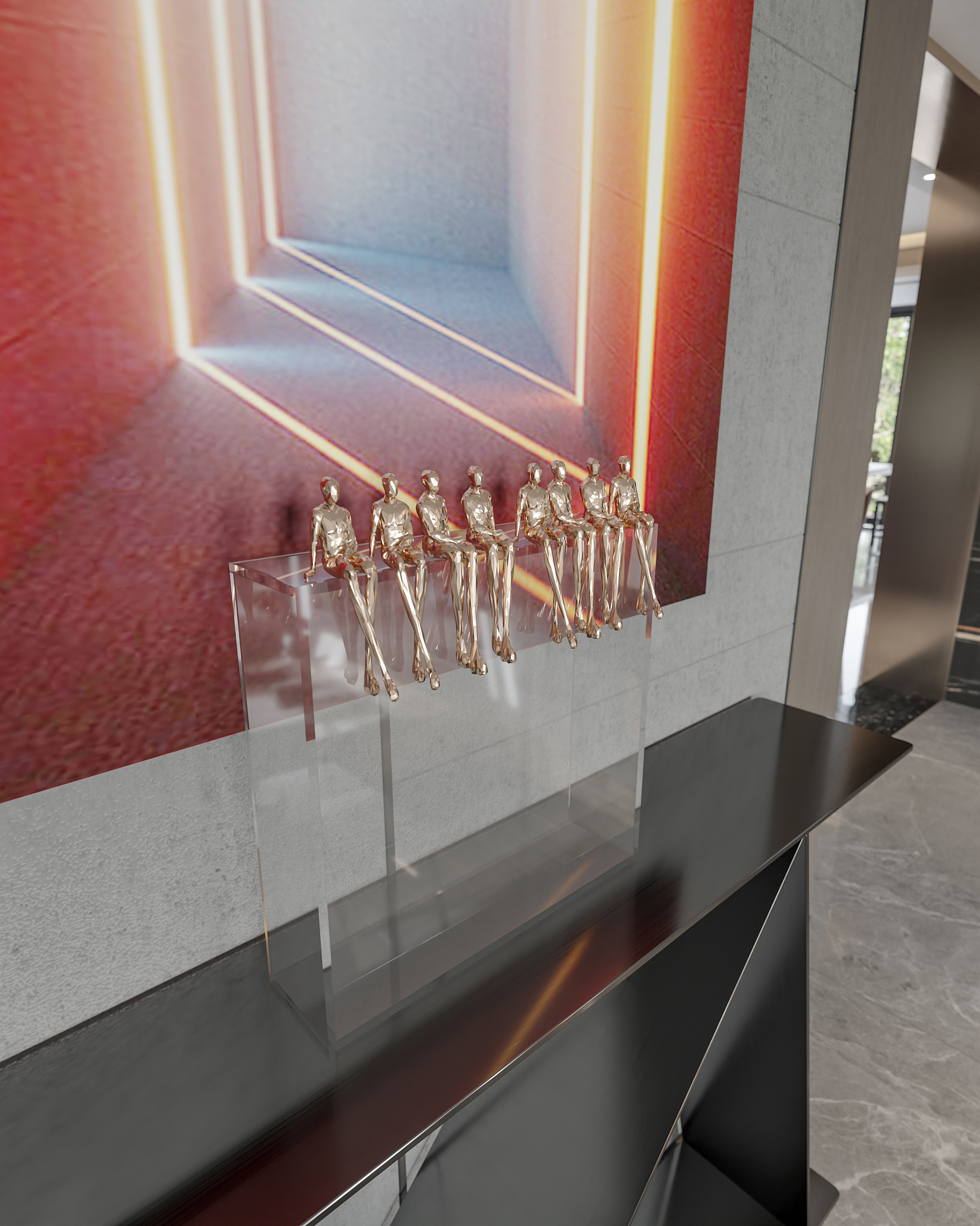 无主灯现代轻奢家装表现-5