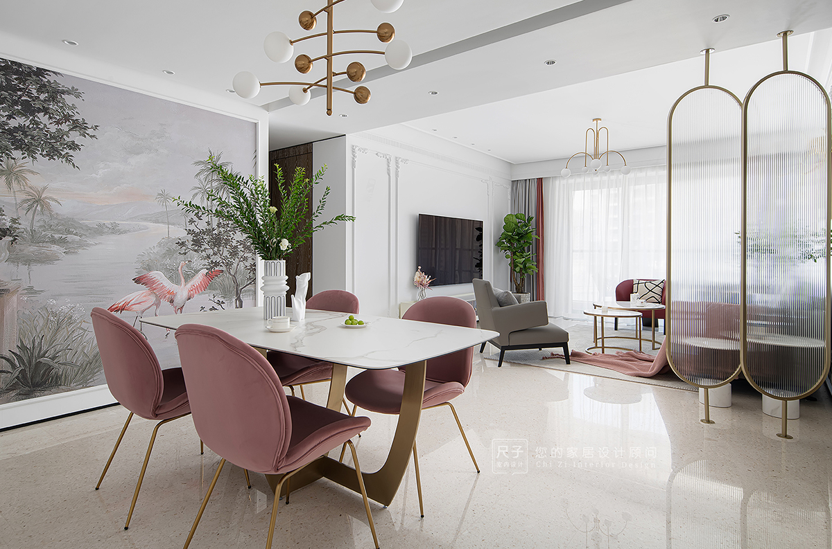 复古雕花+大胆撞色,告别平庸精装房丨中国深圳丨尺子室内设计-17