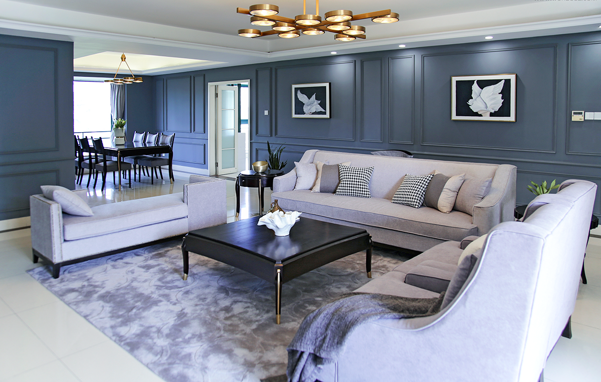 黛蓝绅士的 260㎡美式轻奢生活-25