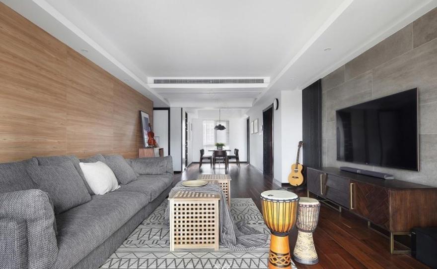 菲拉设计丨平层丨地板上墙 打造原木色北欧风-2