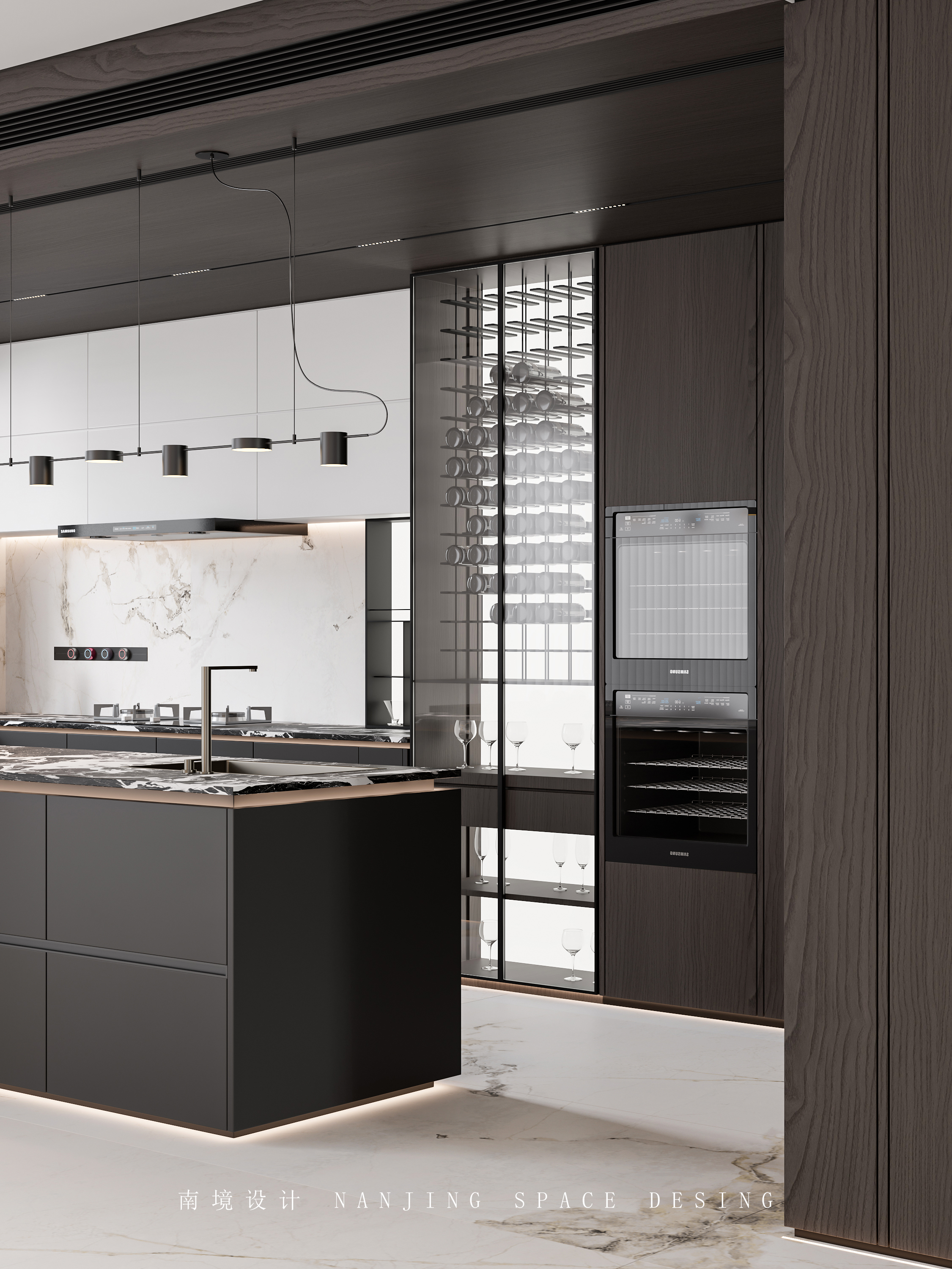 现代挑空别墅-17