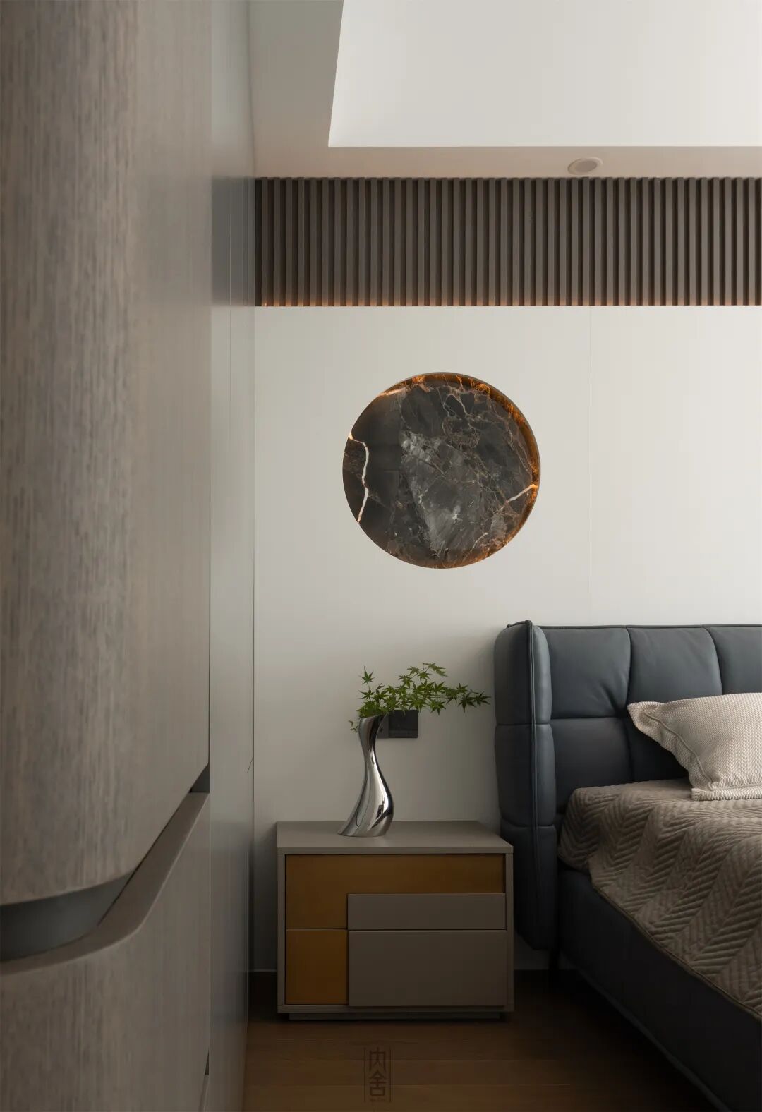 内舍软装丨198㎡意式格雷风，色系冷淡但不代表家没温度！-33