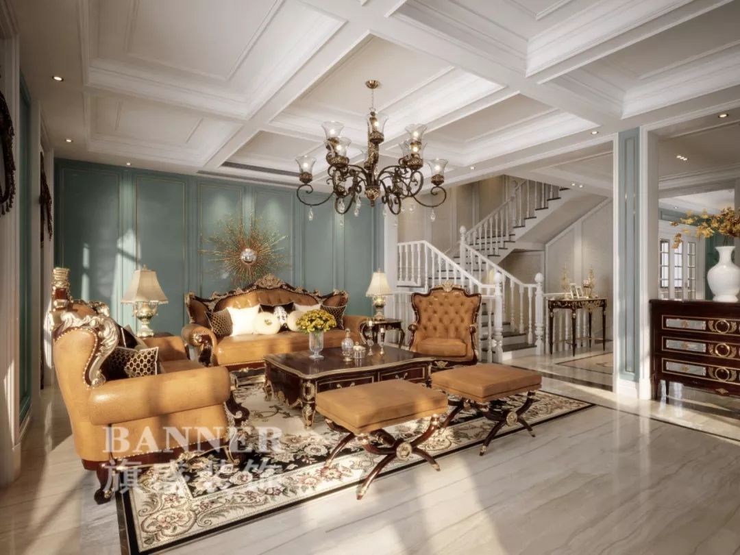 南昌汉港凯旋城 270㎡美式小清新设计-12