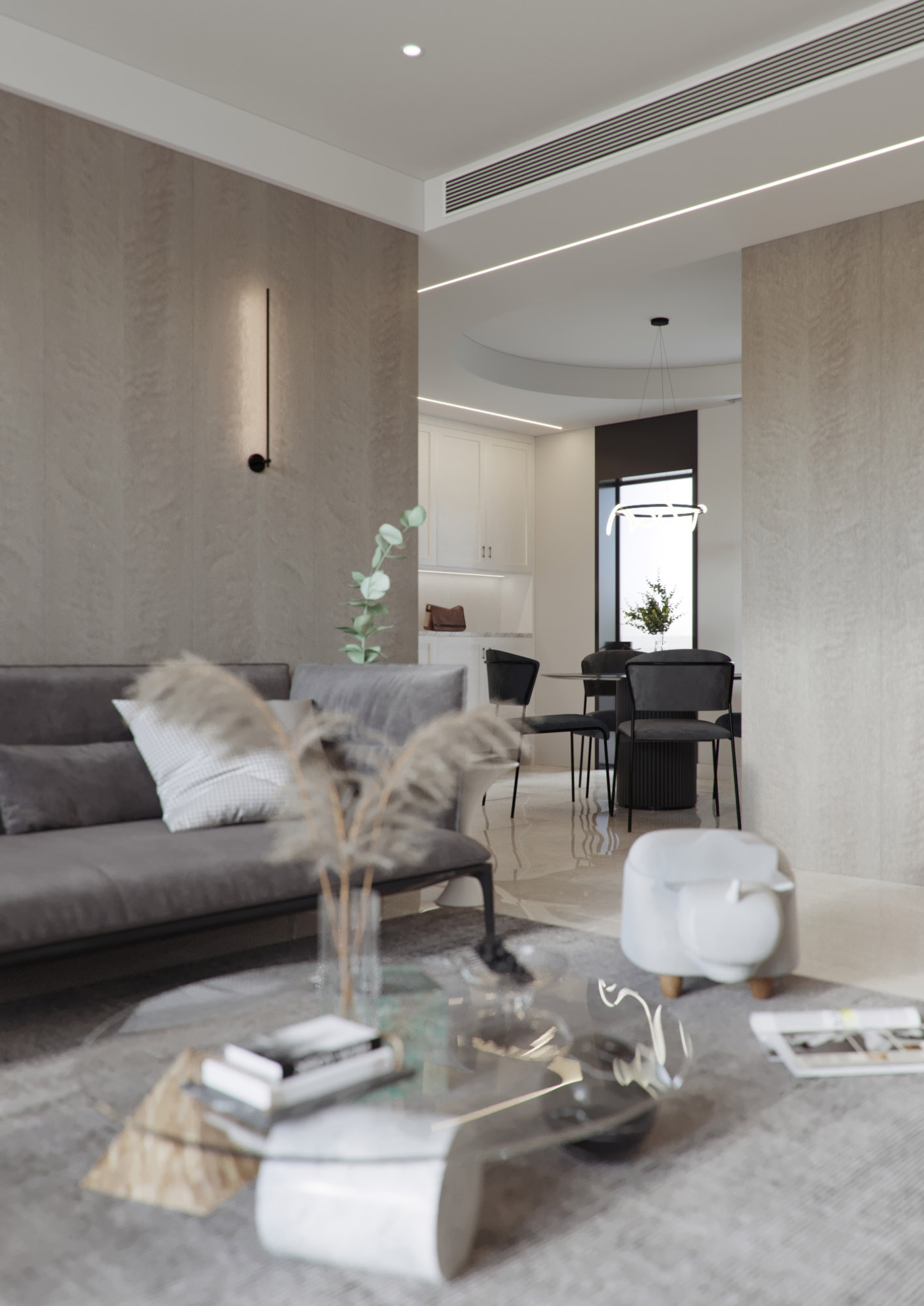 李寅精装改造恒大名都客厅，保留地面砖的巧思之作-8