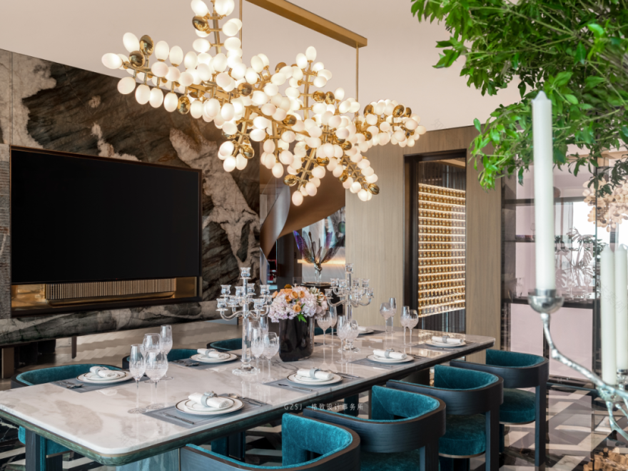 【原创】格致设计出品|1500㎡意式轻奢空中别墅-58