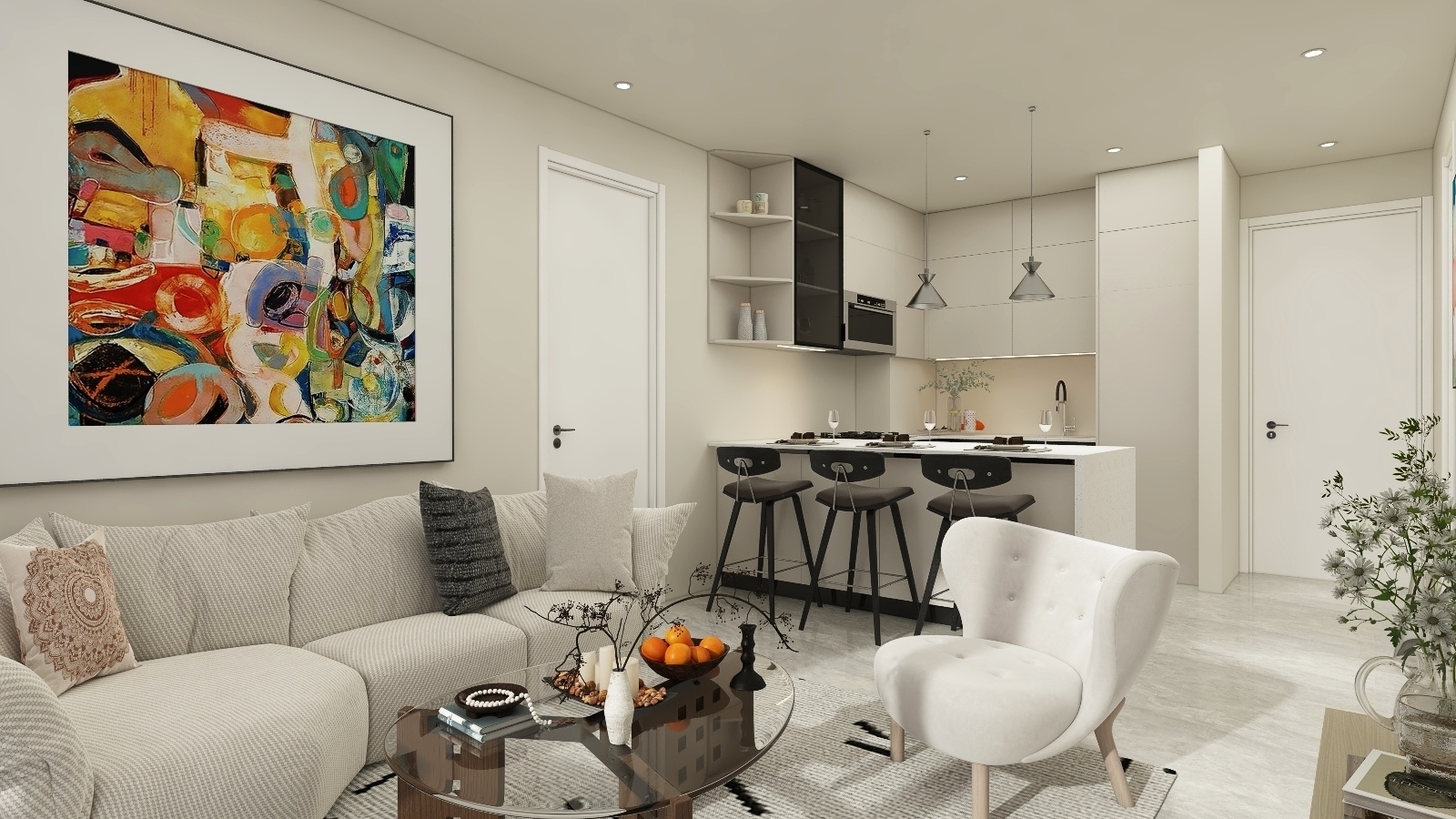 The Club Interior Design. Airbnb Project.-0