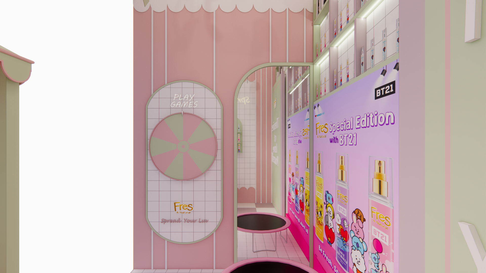 Exhibition Pink Booth Fres & Natural-5