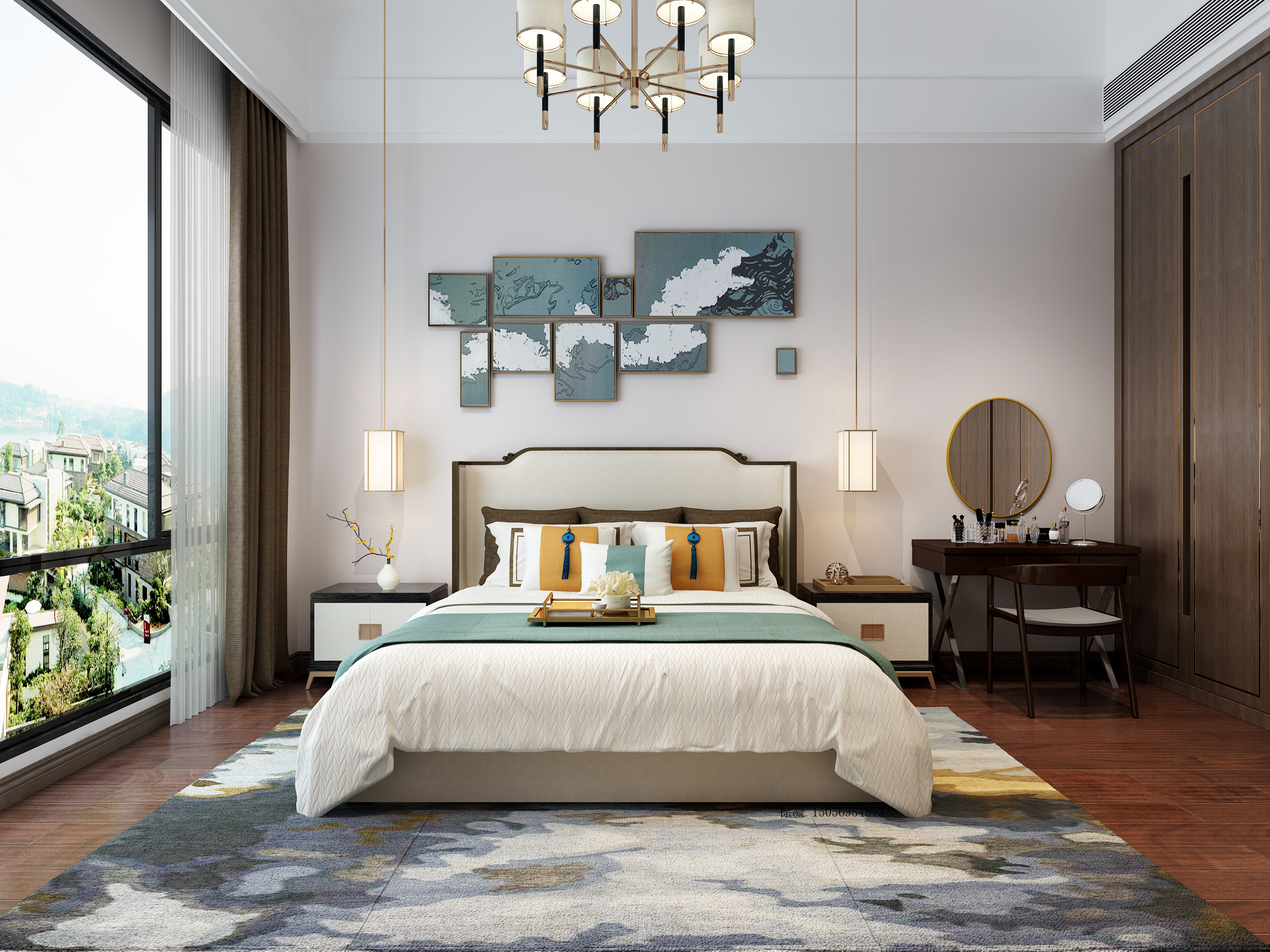 新中式简约别墅设计-15