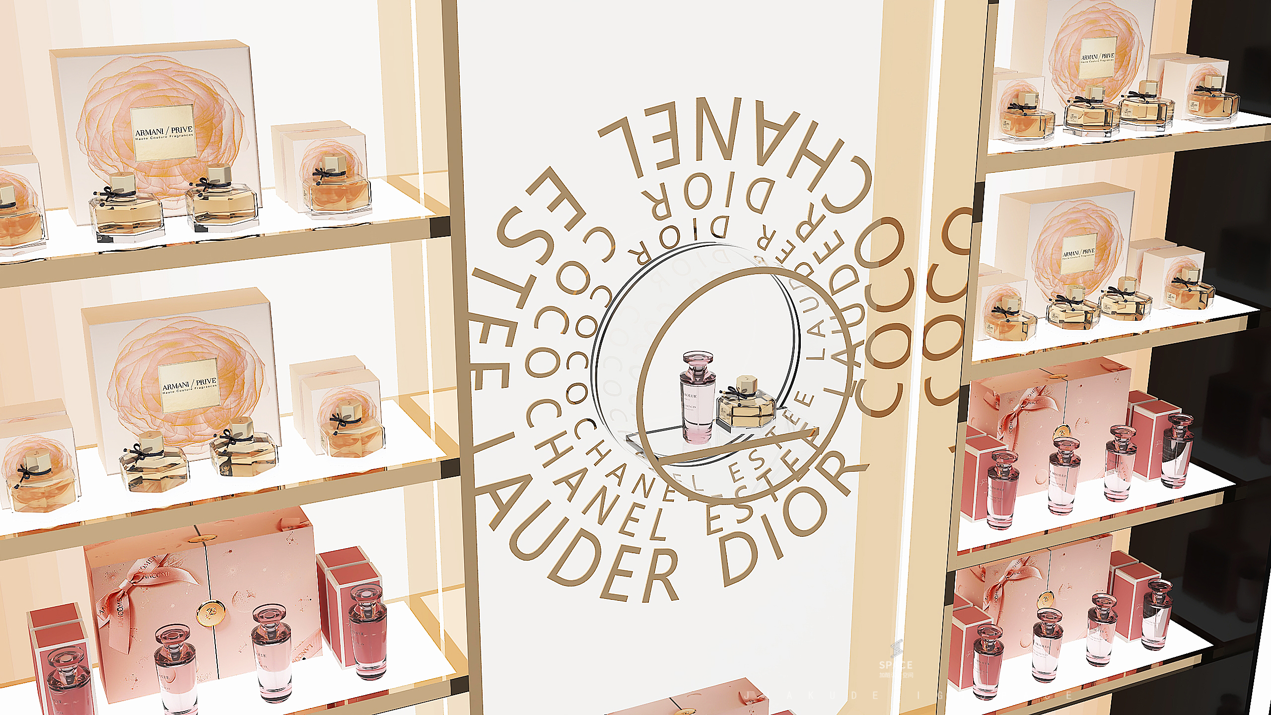 美妆进口品背柜设计-9