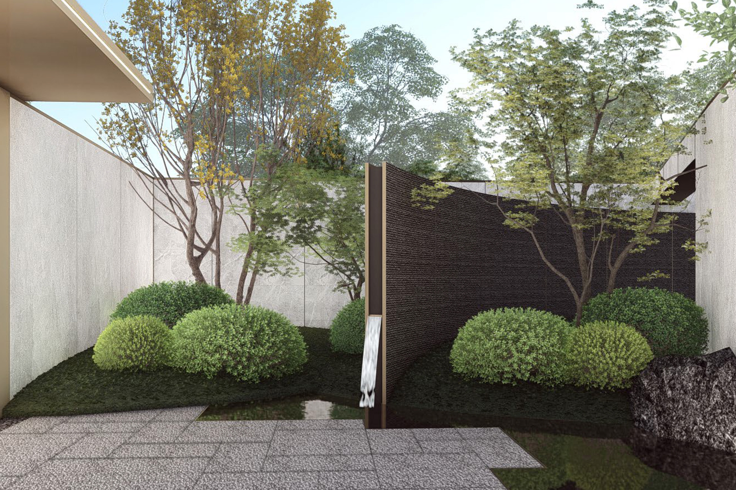 天津远洋宽阅时光示范区景观SU模型-5