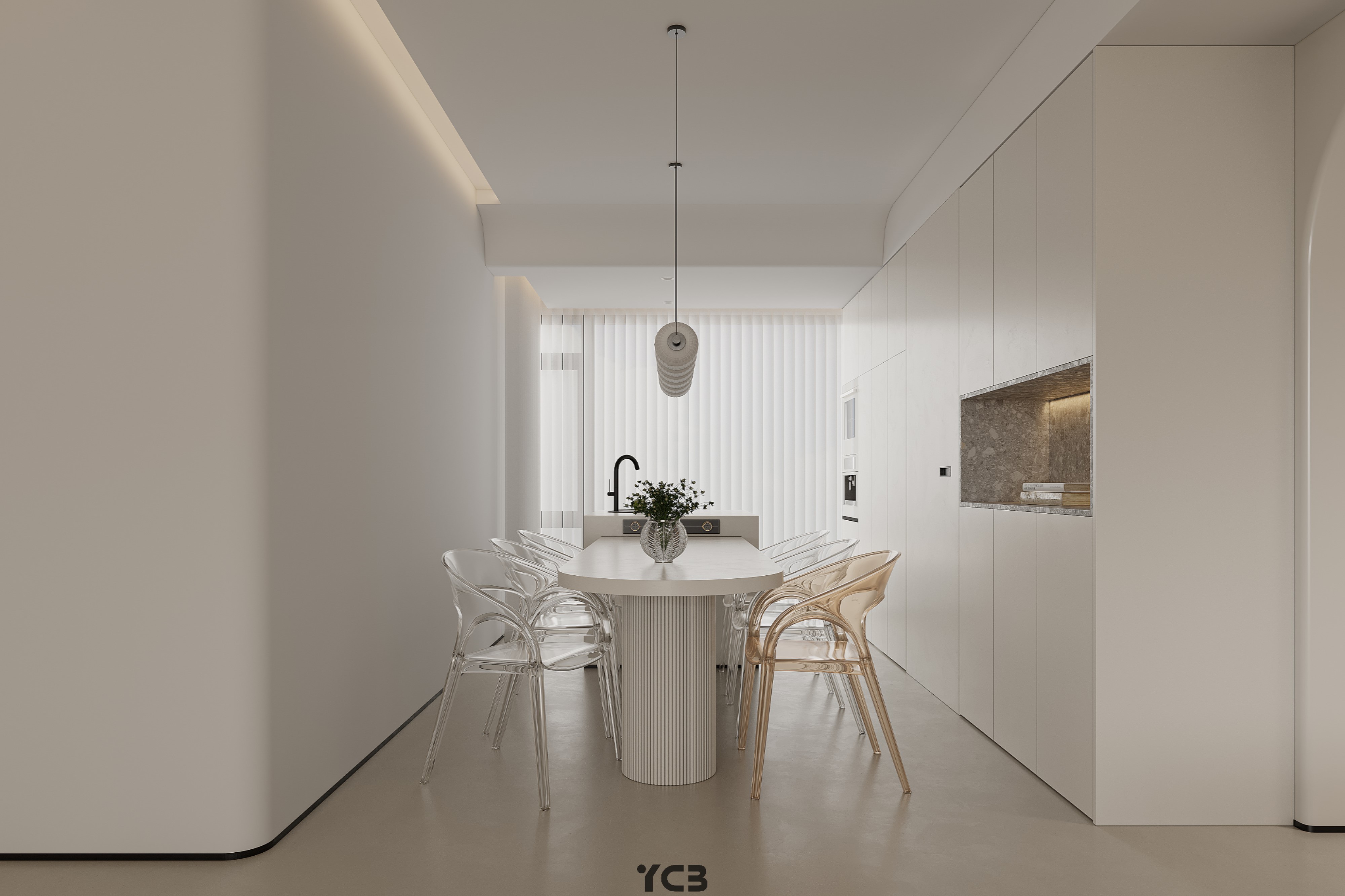 现代简约慢时光客厅空间丨几何建设-4