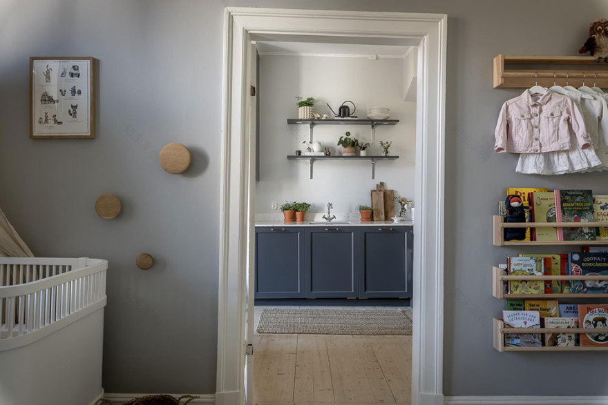 哥德堡 92 平米简约公寓,蓝调卧室引人入胜-20